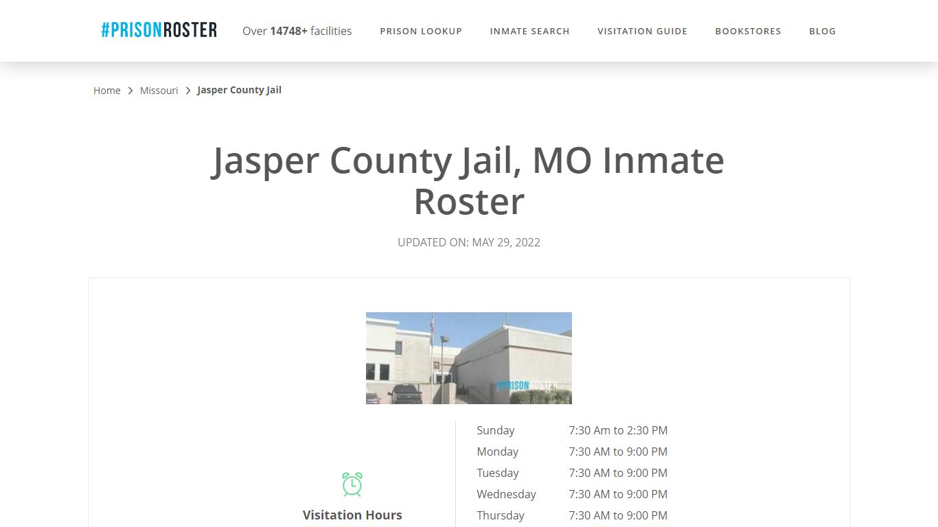 Jasper County Jail, MO Inmate Roster