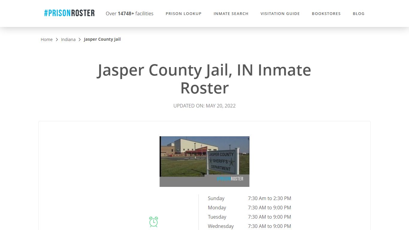 Jasper County Jail, IN Inmate Roster